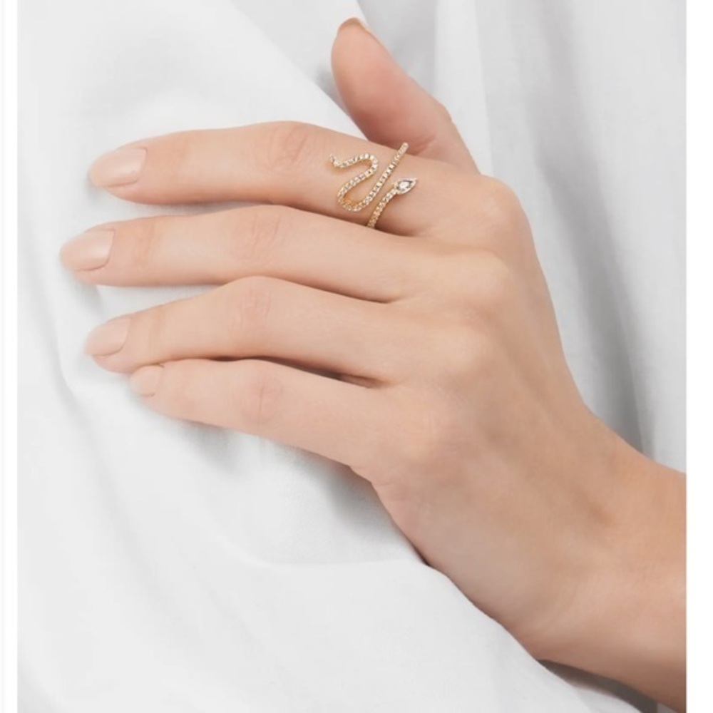 Adornia Elegant Gold Snake Ring Size 9